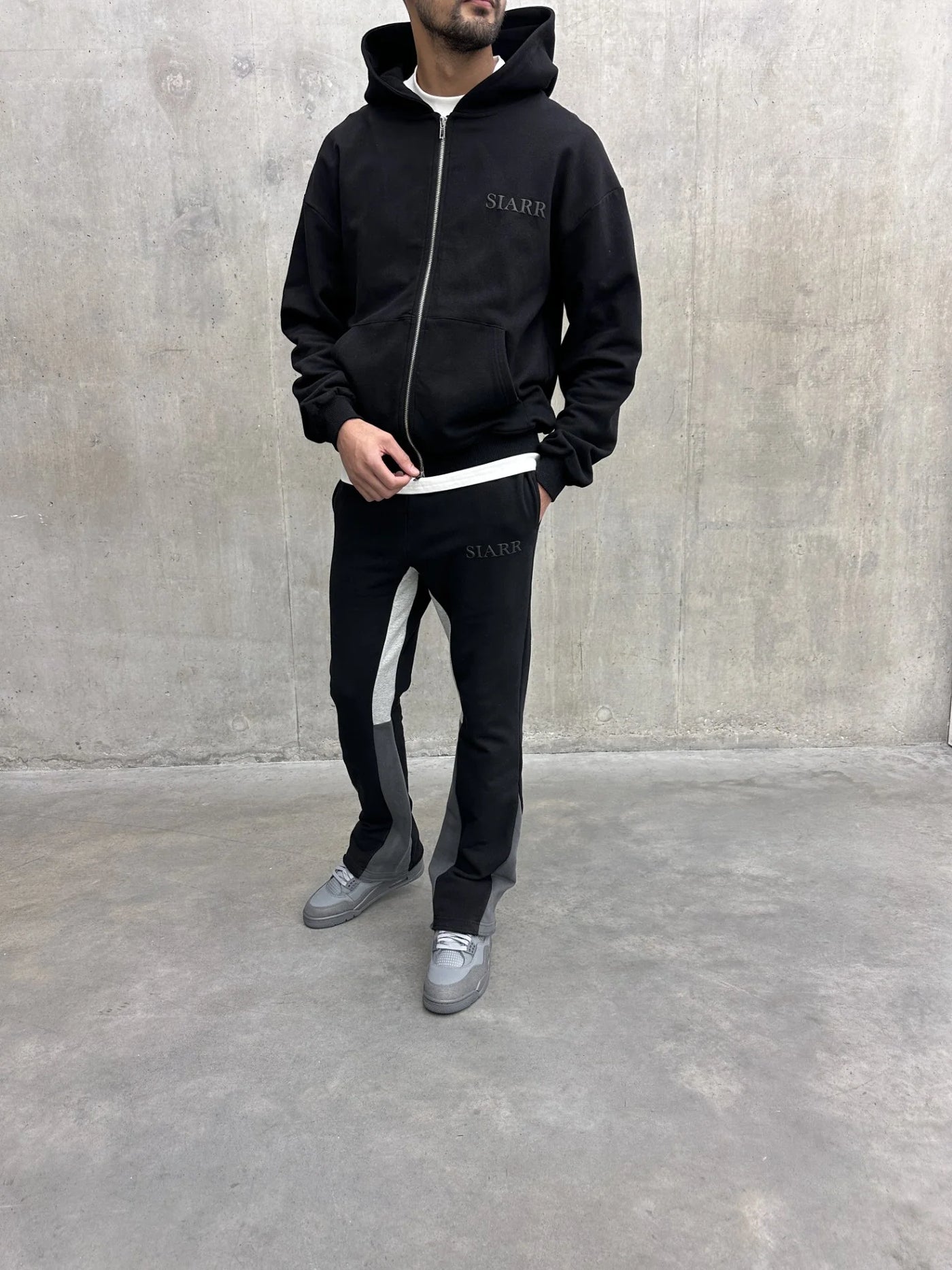 SIARR Zip Hoodie Black