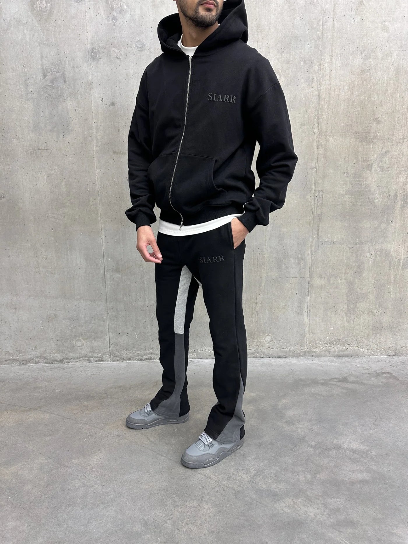 SIARR Zip Hoodie Black