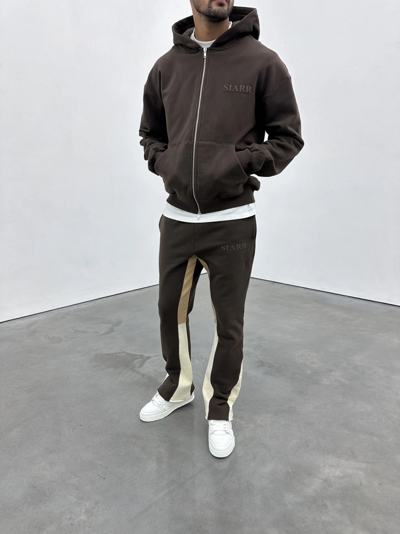 SIARR Zip Hoodie Brown