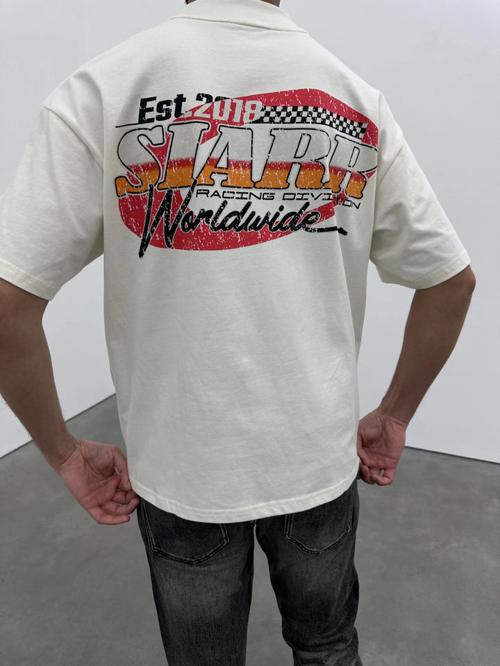SIARR Racing T Shirt Off White