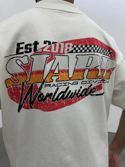 SIARR Racing T Shirt Off White