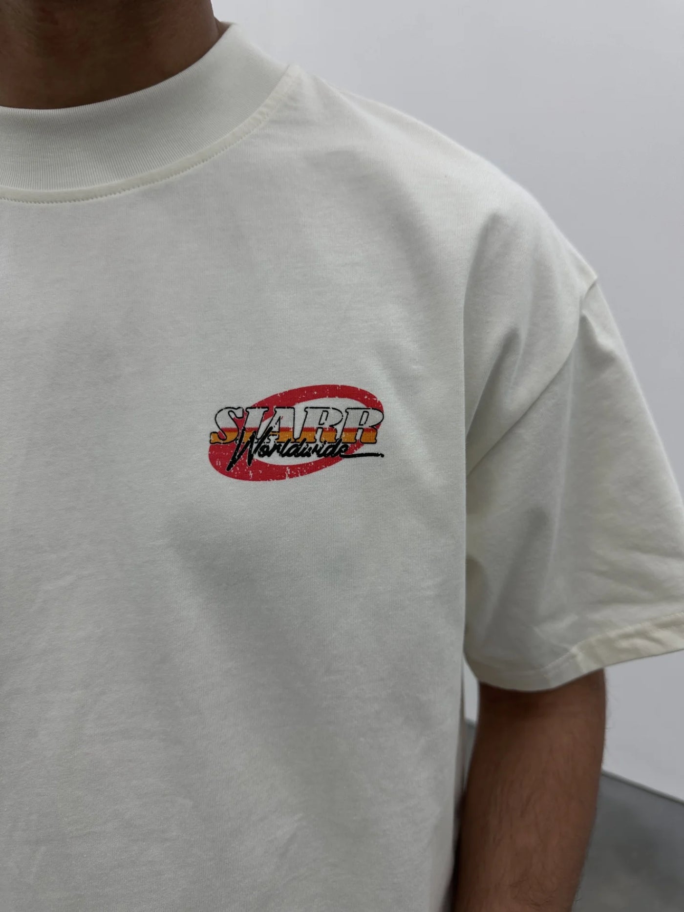 SIARR Racing T Shirt Off White