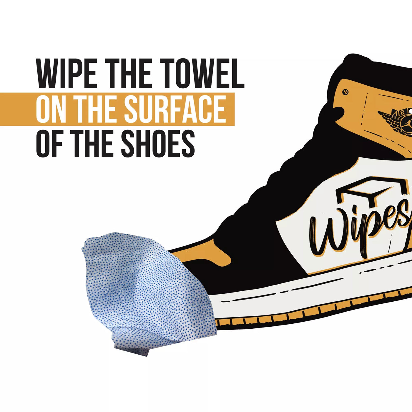 Shoe Stack Cleaning Wipes