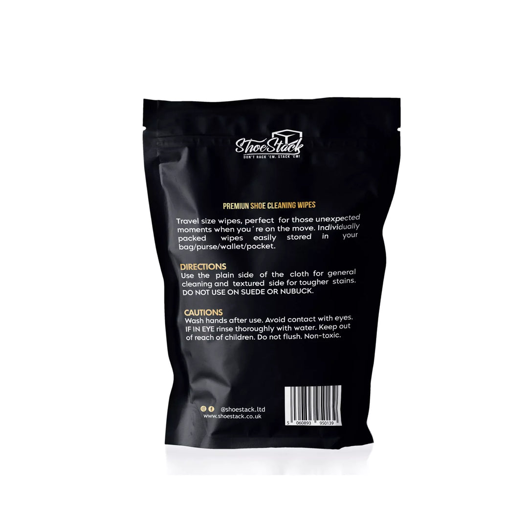 Shoe Stack Cleaning Wipes