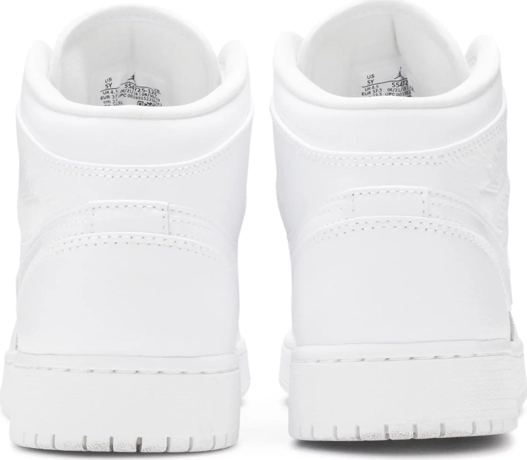 Nike Jordan 1 Mid Triple White GS