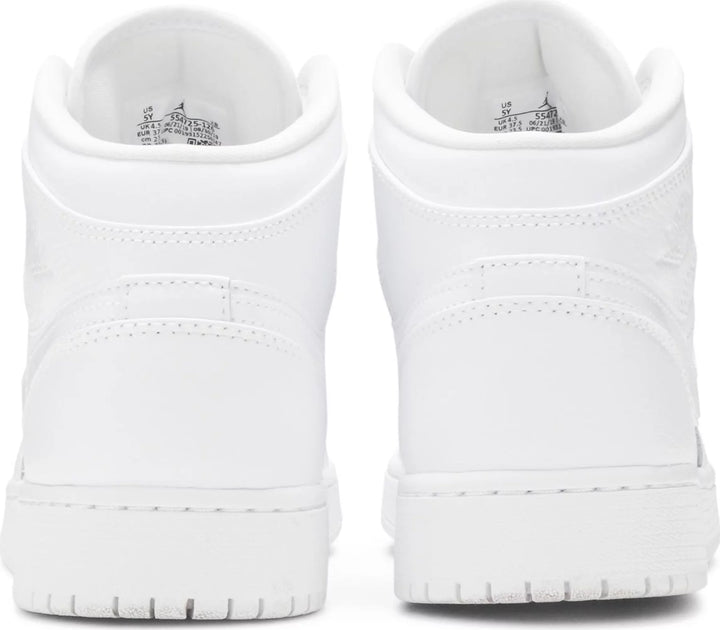 Nike Jordan 1 Mid Triple White GS
