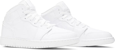 Nike Jordan 1 Mid Triple White GS